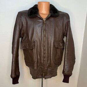 Vintage 1970s USN Type G-1 Bomber Jacket Flyers Intermediate 1972 Flight Coat 42